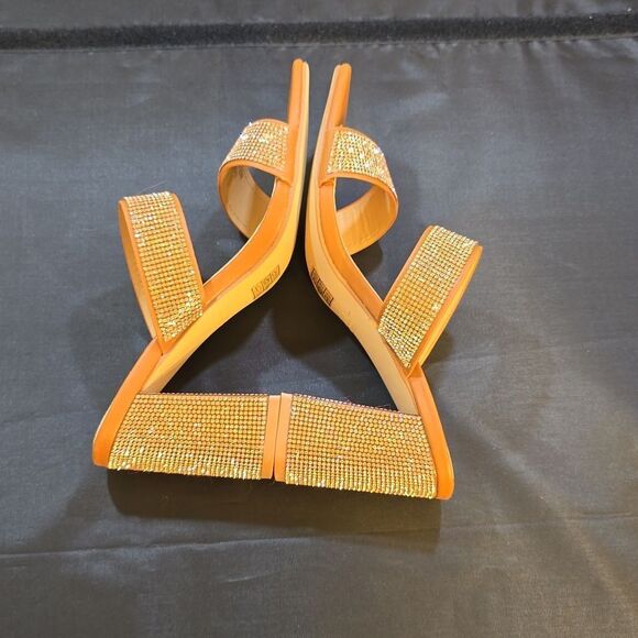 BRAND NEW NICOLE MILLER NEW YORK RHINESTONE EMBELLISHMENTS OPEN-TOE SANDAL G1 - Picture 8 of 16